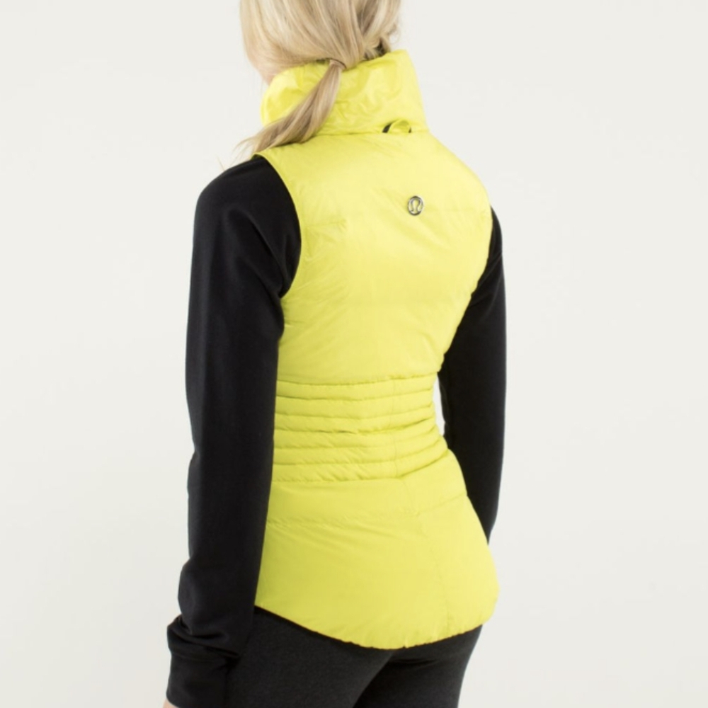 Lululemon Athletica Yellow Puffer Vest - Picture 2 of 14